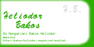 heliodor bakos business card